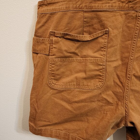 Carhartt Rugged Flex Relaxed Fit Canvas Brown Overall Shortall 2XL Hard Work - Picture 13 of 15